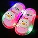 Perferct Claquette Femme,Pantoufles Lumineuses à LED, Pantoufles AntidéRapantes à Semelles Molles en PVC, Sandales De Piscine pour Enfants, Filles Et GarçOns Bascule, Tout-Bas-Rose C_UE 23