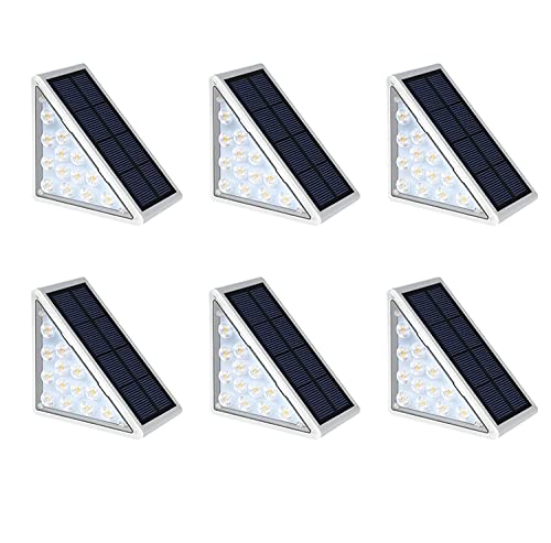 Yhxgljdka Led Solar Step Lights Outdoor Stair Lights, 6-Pack Wireless Security Lights Auto On/Off, Ip67 Waterproof Lights For Garden Backyard Garage Stair Step(Warm White) #TOP22