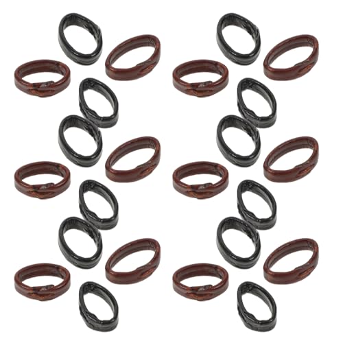 Anillos de seguridad de cuero auténtico para correas de 12 mm
