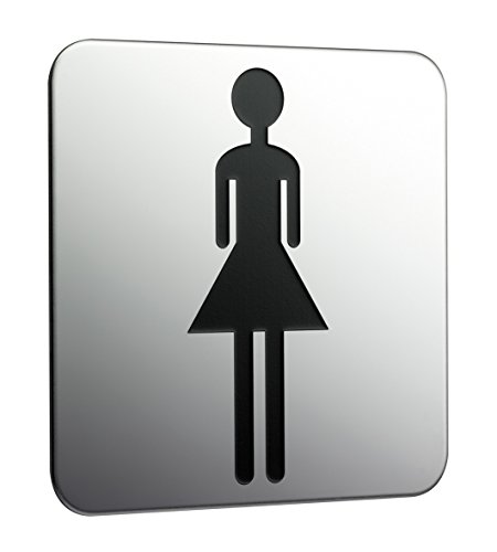Emco 357600002 Sistema Puerta Placa 2 Mujer Adhesivo, Cromado