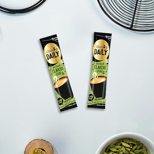 Image of Chaizup Daily 1 Min Instant Elachi Chai Premix - 36 Sachets | Elachi Flavours | 36 Servings | 504g