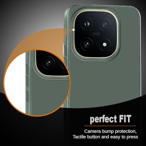 Image of Back Cover for iQOO 15 5G | Full Camera Protection | Premium Liquid Silicon Case | Flexible Bumper Case for iQOO 15 5G (Military Green)