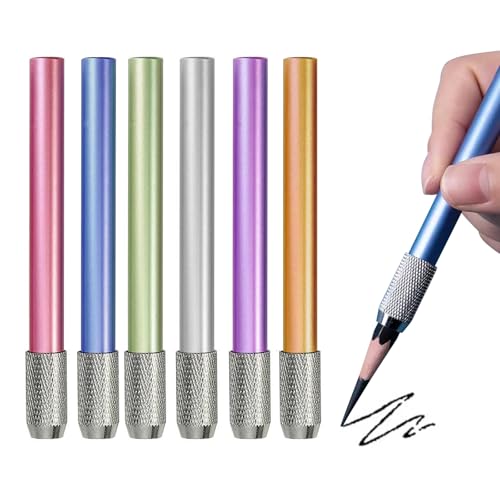 10 Best Colored Pencil Extenders That Every Artist Should Try 8 Pencil Extender Holder - 6 PCS Durable Aluminum