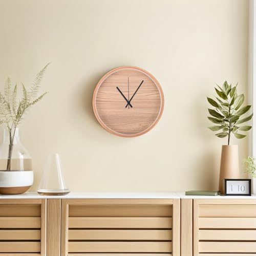 Boîtier d'horloge murale bois rond 14 pouces cadre décoration - 6