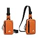 Peicees Small Crossbody Bag for Men Women Mini Sling Bag Travel Running Phone Daypack Cross Body Shoulder Bags with Keyholder, Orange