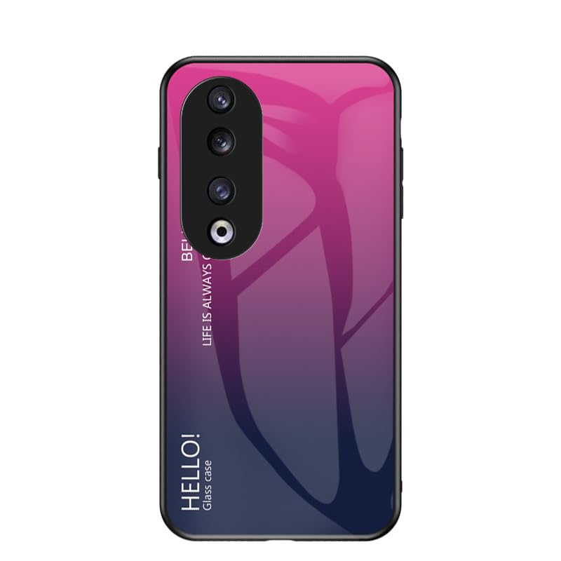 Compatible with Samsung Galaxy A7 (2018) A750 Case,3-Layer Combination (PC Glass Back Panel+TPU Silicone) Anti-Drop Phone Case Cover MS