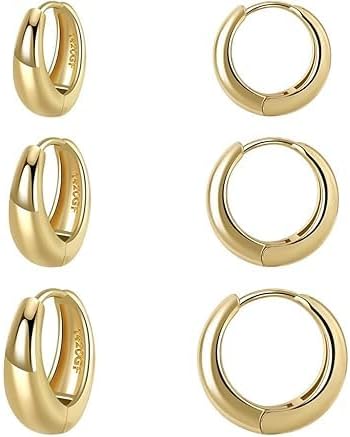 Barcarola 14K Gold Filled Hoop Earrings Set for Women – Lightweight, Waterproof, Tarnish-Resistant Hoop Earring Multipack – Everyday Hypoallergenic Jewelry - Image 7
