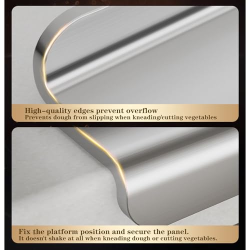 Planche à découper acier inoxydable en forme de Z pour aliments et comptoir - 6