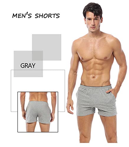Men's Cotton Loose Briefs Breathable Sports Shorts Thin Three-Point Pants Home Pajama Pants4