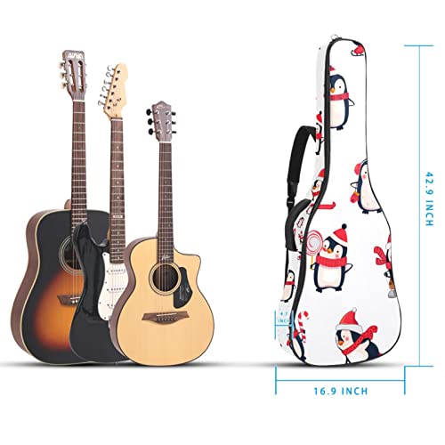 Housse de guitare imperméable Oxford avec motif pingouin dans un chapeau de Père Noël avec bandoulière réglable - Les Beatles, Paul McCartney, John Lennon, RIngo Starr, George Harrison Housse de guitare imperméable Oxford avec motif pingouin dans un chapeau de Père Noël avec bandoulière réglable – Image 6