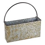 DII Galvanized Planter Collection Wall Hanging, Rectangle, 14.5x4x14.5, Iron