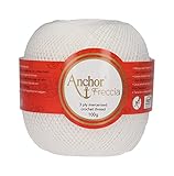 Hergestellt in Europa Anchor 4770008-07901 Häkelgarne, 100% Baumwolle, 7901, Stärke 8, 163 Gramm