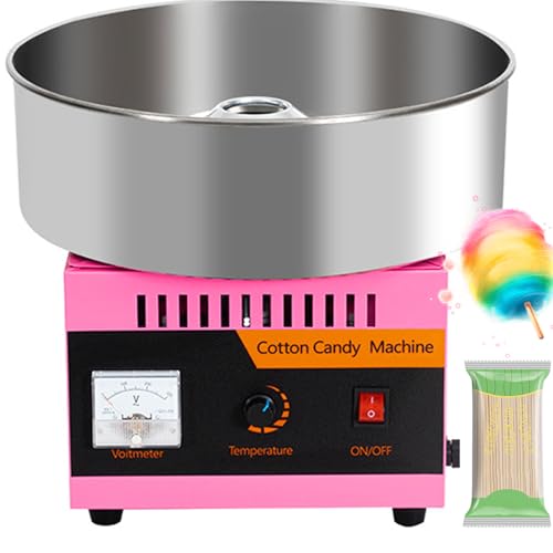 Cotton Candy Machine For At Commercial, 1000w Candy Floss Machine With Adjustable Temperature, Explosion Protection, Timer, Candy Floss Makers For Birthday Wedding Party Event Catering