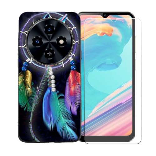 pFZZSZSP[X Kp Oukitel C5 2025 + KXXN[یtB Aȃ\tgVRP[XیTPUJo[̃P[XJo[p Kp Oukitel C5 2025 (6.52") - BST4