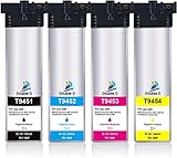 DOUBLE D T9451 T9452 T9453 T9454 Tintenpatronen für Epson T9451-T9454 kompatibel mit Epson Workforce Pro WF-C5710DWF WF-C5790DWF WF-C5210DW WF-C5290DW WF-C5710 WF-C5790 WF-C5210(4er Pack)