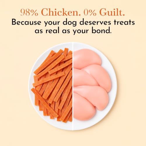 Image of O'Dog Chicken Slice Jerky, Healthy Dog Treats, Chewy Dogs Bites for Training and Feeding, Made with Real Chicken, Non-Vegetarian Pup Snacks for Dogs, Puppies Super Value Pack 420 GMS