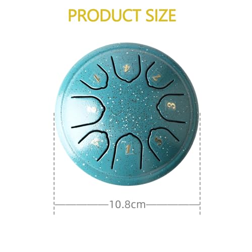Rain Drum de 8 notas, 4.5 pulg, tambor de lengüeta de acero miniatura 3