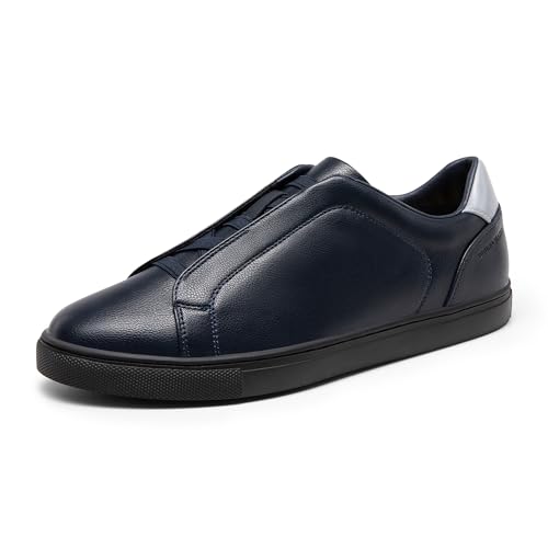 Bruno Marc Men's Casual Dress Sneakers Slip-on Shoes Fashion Sneakers,Size 13,Dark Blue,SBFS2412M