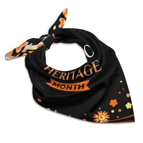 Csemeie National Hispanic Heritage Month Bandana Hair Scarf Headband Adjustable Neckerchief for Men Women Decor