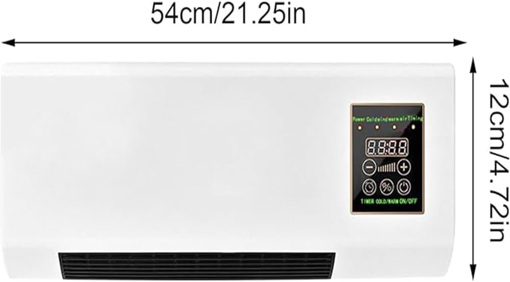 1800W Mini Air Conditioner,Cooling and Heating Function Cooling Fan,Through-The-Wall Conditioners Wall Mount Conditioner Heater for Bedroom Living Room with Remote Control
