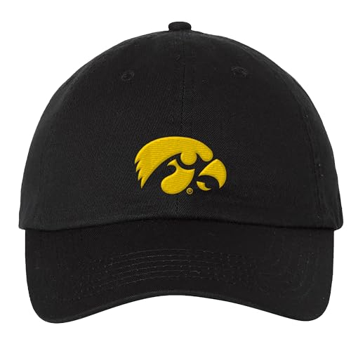 HT508 - Iowa Hawkeyes Primary Logo Dad Hat - One Size - Black