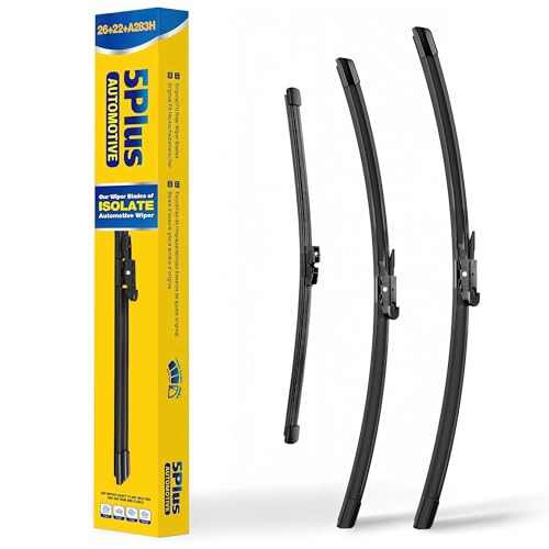 Image of 5 PLUS Custom-Fit Wipers fits Ford Explorer 2011-2024 Windshield Wiper Blades,26 inch+22 inch Windshield Wipers with 11 inch Rear Wiper Blade - Factory Fit & All-Season OEM Quality (Pack of 3)