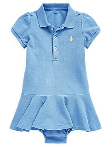 Ralph Lauren Baby Girls Tie Dye Dress & Bloomer 2 Piece Set (24 Months, Sky Med Blue)