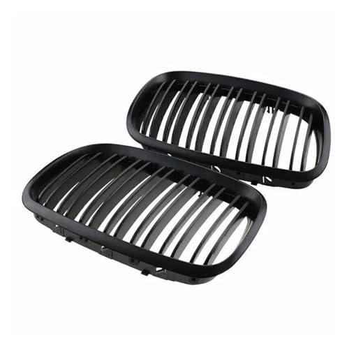 Rejilla delantera riñón negra para BMW X5 E70 y X6 E71 con diseño central de doble línea