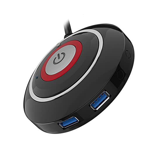 Botón de reinicio USB DOITOOL para escritorio con cables de alimentación y luces LED de PC