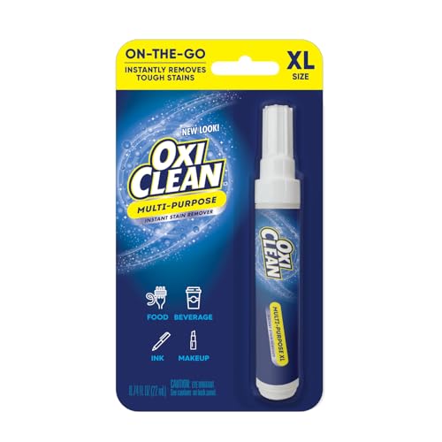 OxiClean On The Go Stain Remover Pen, 0.74 Fl Oz – Instant Travel Stain Cleaner for Clothes, Food, Wine, Coffee, Makeup, Portable & Easy Use
