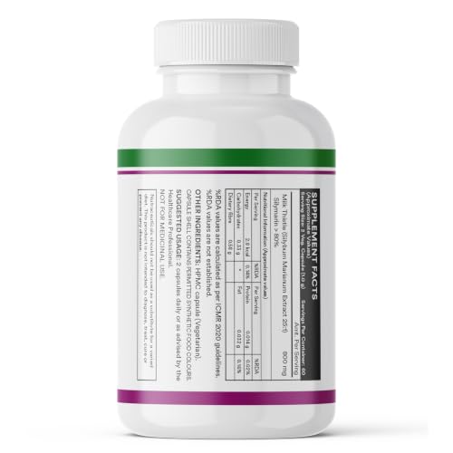 Image of INLIFE Milk Thistle 800mg per Serving, 80% Silymarin 25:1 120 Veg Capsules