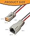 PLUXPAER 12 AWG 2 Pin DTP Connector, 2 Way Automotive Waterproof Electrical Connectors Heavy Duty, 12 Gauge Cable Wire Male and Female Quick Connect Harness for Car Truck Boat LED-3 Pack