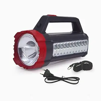 Torch Light | 25 Watts Rechargeable Torch Light | Torch with Emergency Light Long Distance Beam Range | High Power Flashlight Long Time Backup (Orange) (Multicolor)