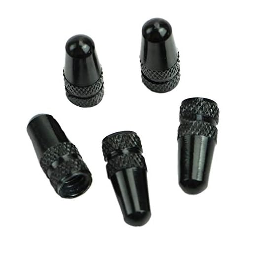 Nicejw - Tapones De Válvula De Aire Para Bicicleta Mtb Presta, Negro, Talla Única