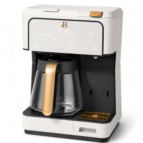 Multi-Brew Coffee Maker in White Icing with Gold Accents