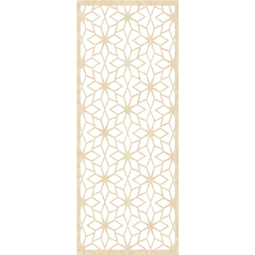 Image of Lake Decorative Pierced Fretwork Wood Wall Panels, 17 3 /8 inchW x 44 3 /8 inchH x 3 /8 inchT, Birch