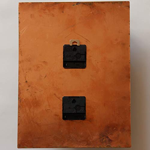 Inthetime 16-Inch Turquoise Copper Wall Clock Rectangular Large Silent Non-Ticking Unique Handmade - 7Th Wedding Anniversary Gift Idea Rustic Farmhouse Native American Southwest Home Kitchen Decor #TOP3