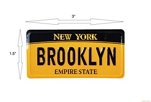 Imán mini placa metálica New York souvenir 3" x 1.5" miniatura 2