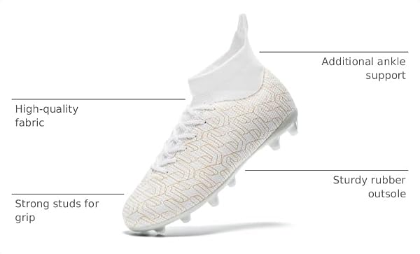 Soccer Cleats Boys Kids Football Cleats Youth High-top Soccer Shoes by XGHRIAN - Used condition - Image 3