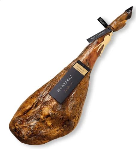 Montaraz Jamón 100% Bellota - Envío 24 h - Incluye Funda Regalo Cubrejamón - Pieza de Jamón Montaraz Don Ramón 100% Ibérico (6,5-7,5 kg, D.O.P Extremadura)