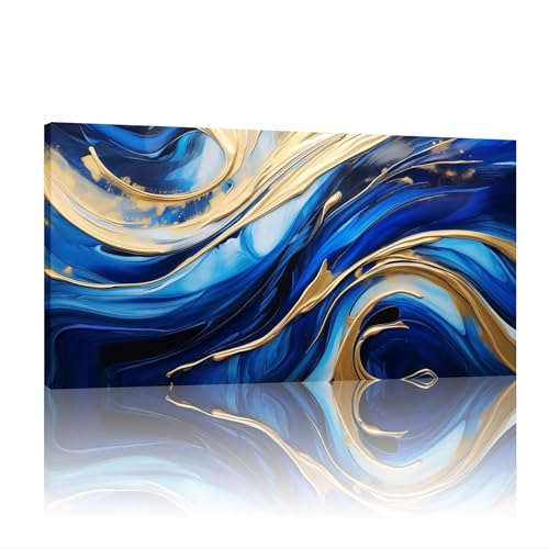 Toile murale abstraite moderne dorée de haute qualité 60x120