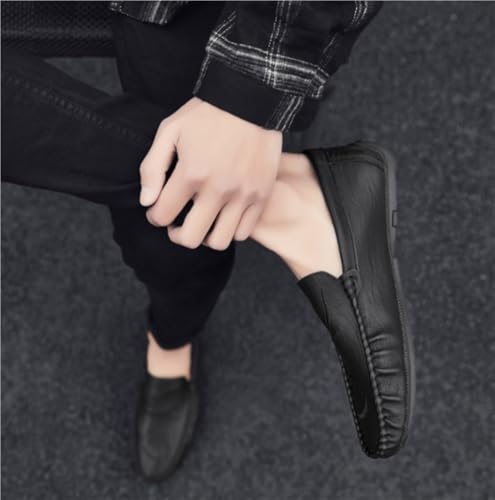 Mens Dress Loafers Slip On Leather Comfortable Shoes for Wedding Business Casual Events Lightweight Flexible Walking Shoes3