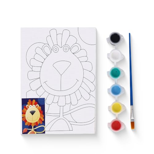 Image of Neomate Canvas Painting Kit for Kids | DIY Painting Set with 1 Printed Canvas, 6 Acrylic Paint Pots & Brush | Art and Craft Kit, Paint Kit for Kids, Birthday Gift, Return Gift, Creative Activity Set