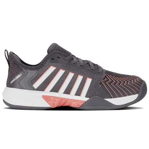 K-Swiss Women's Pickleball Supreme Shoe 9 Asphalt/White/Peach Amber