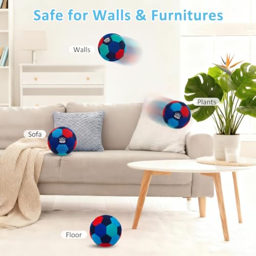 Image of Indoor Soccer Ball Size 3 Silent Soccer Balls with Pump | Soft Foam House Training Balls for Beginners, Lightweight Soccerball Soccer Balls Gifts for Home Practice