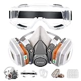 ZUSTPACK Industrial Safety Respirator Kit, Half-Face Mask with Goggles, Filters, and Accessories
