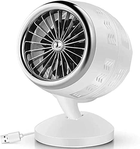 FGDFGDG Calentador Lateral de la habitación Mini Calentador, Ventilador de aeroplas eléctricos rotativos USB, Estufa de calefacción Oficina de radiador para la casa de Coches,Blanco Cover