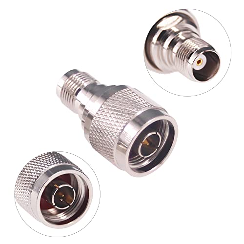 Adaptador RF coaxial N macho a TNC hembra 2 piezas miniatura 2