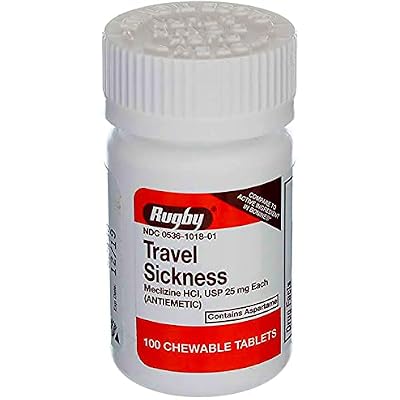 Travel Sickness Chewables 25MG 100 Count per Bottle (3 Pack)