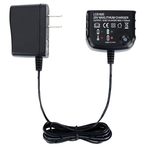 LALAFO LCS1620 20V Lithium Battery Charger Compatible with Black & Decker 20V MAX Li-ion Battery LBXR20 LBXR20-OPE LB20 LBX20 LBX4020 LB2X4020 LBXR2020-OPE(Only for Black & Decker)